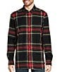 Color:Black Tartan - Image 1 - Scotch Medium Tartan Plaid Flannel Long Sleeve Woven Shirt
