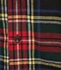 Color:Black Tartan - Image 4 - Scotch Medium Tartan Plaid Flannel Long Sleeve Woven Shirt