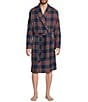 L.L.Bean Scotch Plaid Flannel Robe, Color:Navy Stewart - Image 1