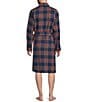 L.L.Bean Scotch Plaid Flannel Robe, Color:Navy Stewart - Image 2