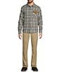 L.L.Bean Scotch Plaid Flannel Snap-Front Long Sleeve Woven Shirt, Color:Bean of Freeport Gray - Image 3
