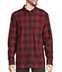 Color:Vintage Red Rob Roy - Image 1 - Scotch Red Plaid Portuguese Flannel Long Sleeve Woven Shirt