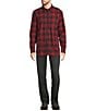 Color:Vintage Red Rob Roy - Image 3 - Scotch Red Plaid Portuguese Flannel Long Sleeve Woven Shirt