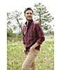 Color:Vintage Red Rob Roy - Image 5 - Scotch Red Plaid Portuguese Flannel Long Sleeve Woven Shirt