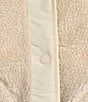 L.L.Bean Sherpa Fleece Stand Collar Long Sleeve Snap-Front Cozy Jacket, Color:Natural - Image 5