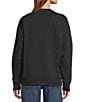 L.L.Bean Signature Camp Graphic Crew Neck Long Sleeve Ribbed Hem Sweatshirt, Color:Black Slate Logo - Image 3