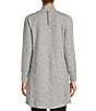 Color:Gray Heather - Image 2 - Soft Stretch Flex Long Sleeve Pocketed Open-Front Long Cardigan