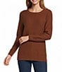 L.L.Bean Soft Texture Cotton Slub Roll Neck Long Sleeve Midweight Pullover, Color:Burnt Mahogany - Image 1