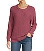 L.L.Bean Soft Texture Cotton Slub Roll Neck Long Sleeve Midweight Pullover, Color:Dark Plum Rose - Image 1