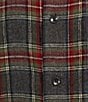 Color:Grey Stewart - Image 4 - Stewart Scotch Grey Plaid Flannel Long Sleeve Woven Shirt