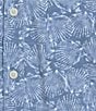 L.L.Bean Stonecoast Performance Seashell Print Short Sleeve Woven Shirt, Color:Delta Blue Shells - Image 4