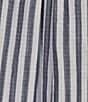 Color:Darkest Navy Wide Stripe - Image 4 - Stripe Cloud Gauze Spread Collar Long Sleeve Button Front Shirt