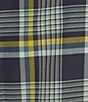 Color:Navy Night - Image 4 - SunSmart® Cool Weave Short Sleeve Plaid Shirt