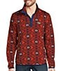 Color:Light Mahogany Geo - Image 1 - Sweater Fleece Geo Print Pullover