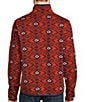 Color:Light Mahogany Geo - Image 2 - Sweater Fleece Geo Print Pullover