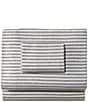 L.L.Bean Ultrasoft Comfort Striped Flannel Sheet Set, Color:Mariner Blue - Image 1