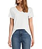 L.L.Bean Pima Cotton V-Neck Short Sleeve Tee Shirt - Image 1