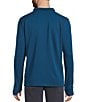 L.L.Bean VentureStretch Ottoman-Rib Quarter-Zip Pullover, Color:Dark Marine Blue - Image 3
