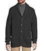 L.L.Bean L.L. Bean Waffle Cardigan, Color:Faded Black - Image 3