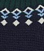 L.L.Bean Waffle Knit Fair Isle Turtleneck Long Sleeve Sweater, Color:Classic Navy/Mariner Blue Fair - Image 4