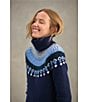 L.L.Bean Waffle Knit Fair Isle Turtleneck Long Sleeve Sweater, Color:Classic Navy/Mariner Blue Fair - Image 5