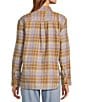L.L.Bean Whisperweight Plaid Print Flannel Point Collar Button Front Shirt, Color:Minimal Gray - Image 2