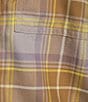 L.L.Bean Whisperweight Plaid Print Flannel Point Collar Button Front Shirt, Color:Minimal Gray - Image 4