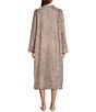 L.L.Bean Wicked Plush Fleece Long Sleeve Stand Collar Zip-Front Long Robe, Color:Ledge - Image 2