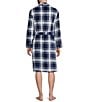 L.L.Bean Wicked Plush Plaid Robe, Color:Classic Navy Plaid - Image 2