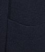 L.L.Bean Wicked Soft Cotton Cashmere Blend Shawl Collar Open Front Coatigan, Color:Classic Navy - Image 4