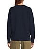 L.L.Bean Wicked Soft Cotton Cashmere Crew Neck Sweater, Color:Classic Navy - Image 2