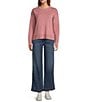 L.L.Bean Wicked Soft Cotton Cashmere Crew Neck Sweater, Color:Washed Orchid - Image 3