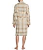 L.L.Bean Window Plaid Flannel Robe, Color:Bean of Freeport Natural - Image 2