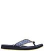 Color:Bright Mariner/Ditzy Gingham - Image 2 - Classic Maine Isle Ditzy Floral Flip-Flops