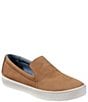 Color:Light Coffee/Slate Blue - Image 1 - Women's Eco Bay Leather Slip On Sneakers