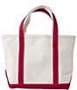 L.L.Bean Zip Top Boat and Tote® Bag, Color:Red Trim - Image 1