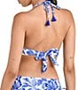 La Blanca Botanical Brocade Banded Halter Bra Swim Top & Adjustable Loop Hipster Swim Bottom - Image 2