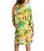 Color:Multi - Image 2 - Calypso Bloom Tropical Floral Button Front Camp Shirt Swim Cover-Up