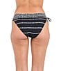 La Blanca City Lights Linear Printed Adjustable Loop Hipster Swim Bottom, Color:Black - Image 2