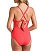 Color:Guava - Image 2 - Island Goddess High Neck One Piece Swimsuit
