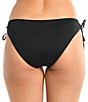 La Blanca Island Goddess Loop Side Tie Hipster Swim Bottom, Color:Black - Image 2