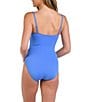 La Blanca Island Goddess One Piece Swimsuit, Color:Chambray - Image 2