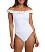 La Blanca Off-The-Shoulder Solid Ruffle One Piece Swimsuit - Image 1