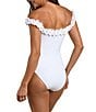La Blanca Off-The-Shoulder Solid Ruffle One Piece Swimsuit - Image 2