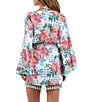 La Blanca Riviera Resort Tie Front Kimono Swim Cover-Up, Color:White - Image 2