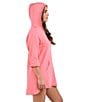 La Blanca Seaside Covers Cotton Gauze Hooded Tunic Swim Cover Up, Color:Light Coral - Image 3