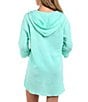 La Blanca Seaside Covers Cotton Gauze Hooded Tunic Swim Cover Up, Color:Seabreeze - Image 2