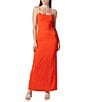 La Porte Melrose Crepe Pearl Detail Swim Cover-Up Maxi Dress, Color:Tangerine - Image 1