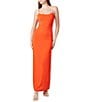La Porte Melrose Crepe Pearl Detail Swim Cover-Up Maxi Dress, Color:Tangerine - Image 3