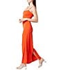La Porte Melrose Crepe Pearl Detail Swim Cover-Up Maxi Dress, Color:Tangerine - Image 4